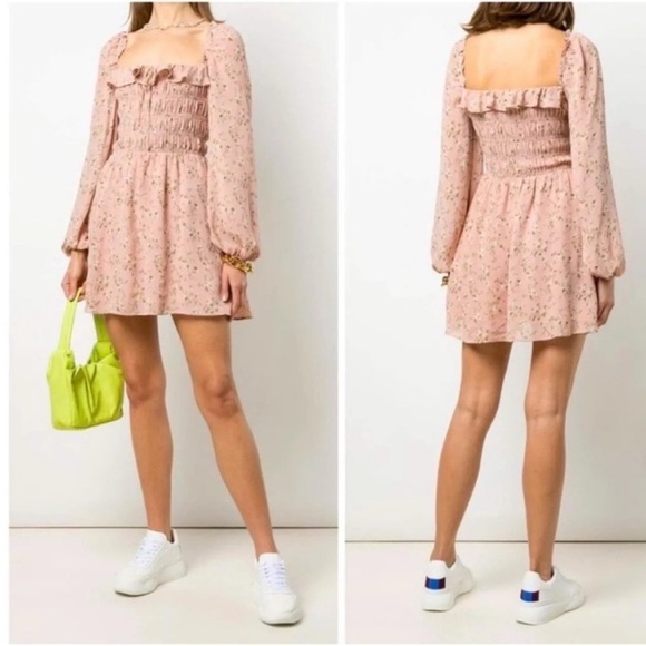 Reformation Morris Floral Long Sleeve Mini Dress - Picture 2 of 7